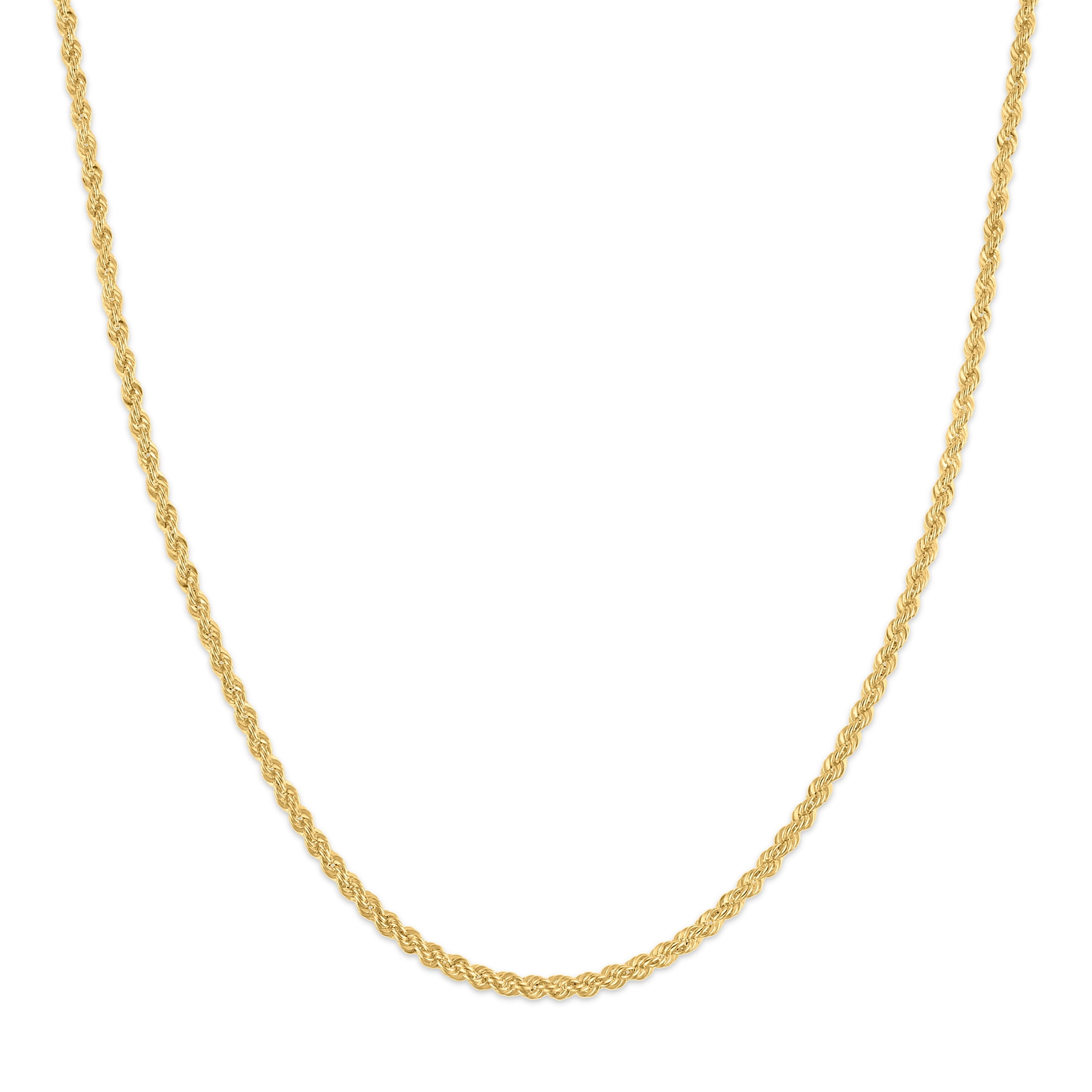 Brilliance Fine Jewelry 10K Yellow Gold 2.3MM Polished Rope Chain 18 ...