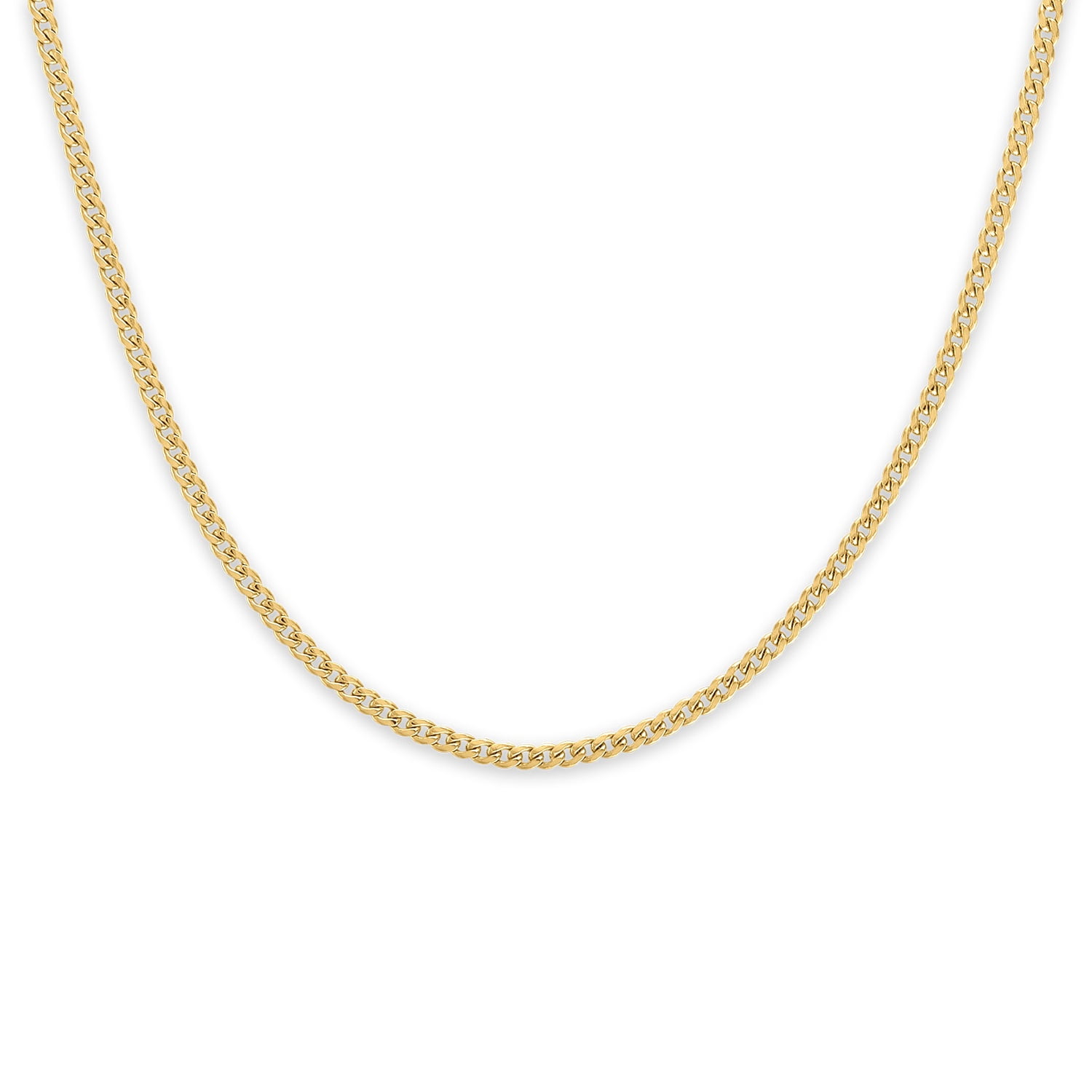 Brilliance Fine Jewelry 10K Yellow Gold 2.8MM Baby Miami Cuban Chain 18"