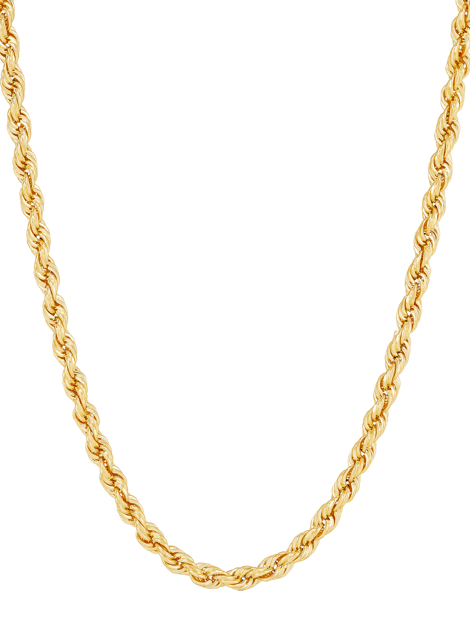 Brilliance Fine Jewelry 10K Yellow Gold 3.20MM - 3.40MM Hollow Rope  Necklace,20