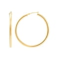 thumbnail image 1 of Brilliance Fine Jewelry 10K Yellow Gold 3MM X 45MM Hollow Round Hoop Earrings, 1 of 4