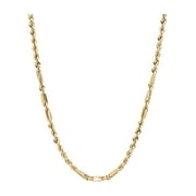 Brilliance Fine Jewelry 10K Yellow Gold 4.00MM Milano Hollow Rope Necklace, 20"