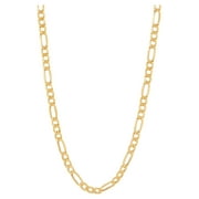 Brilliance Fine Jewelry 10K Yellow Gold 4.40MM Hollow Figaro Necklace, 22