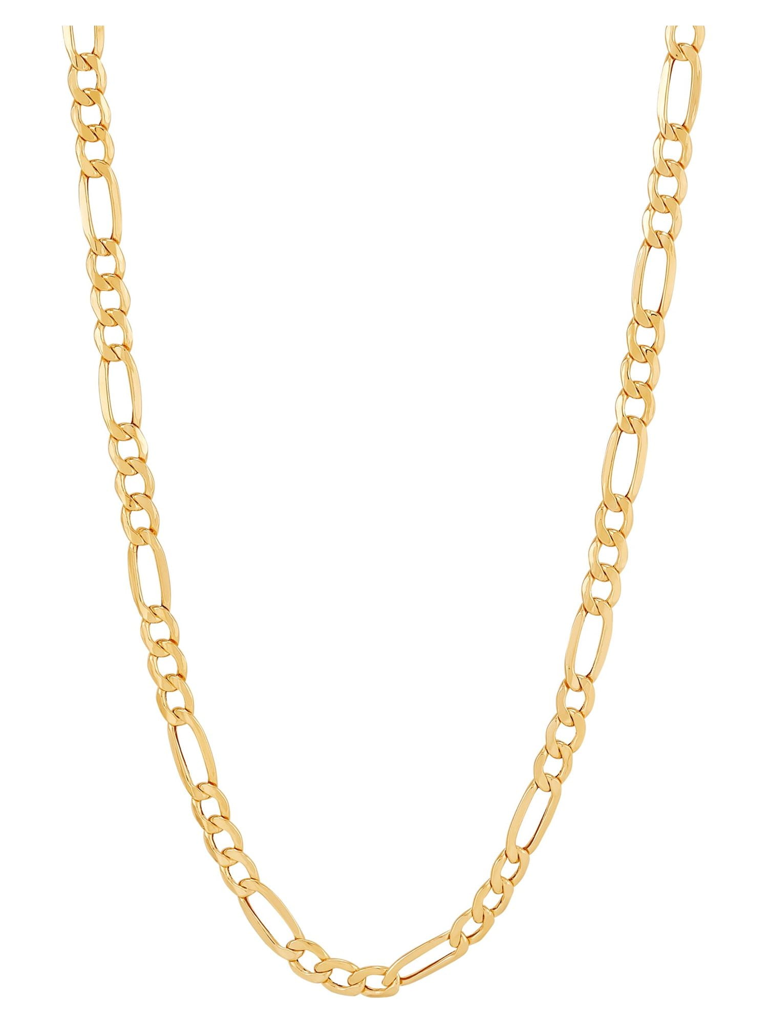 Brilliance Fine Jewelry 10K Yellow Gold 4.4MM Figaro Necklace, 22