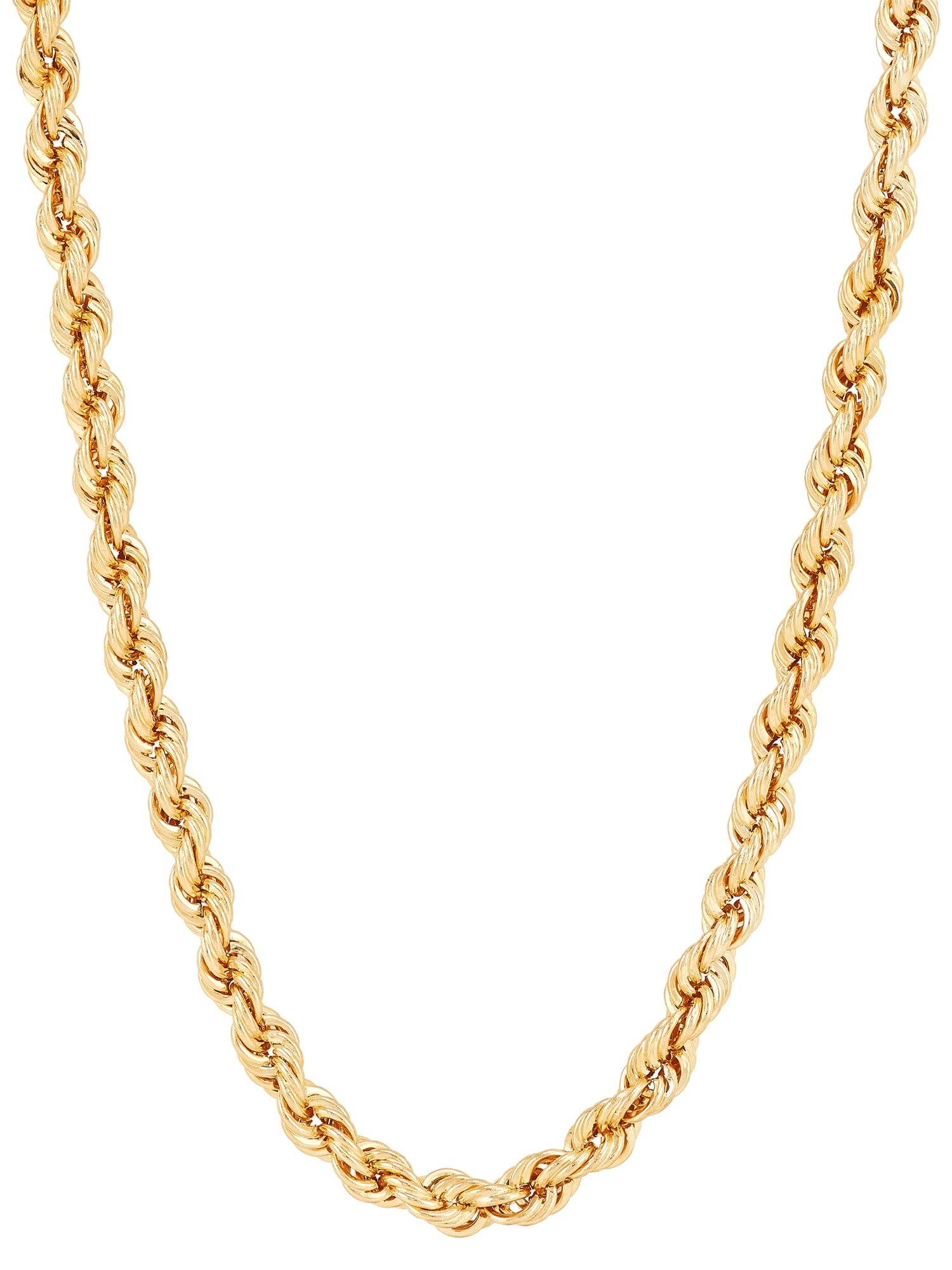 Brilliance Fine Jewelry 10K Yellow Gold 4.85MM-4.90MM Hollow Rope Necklace, 30"