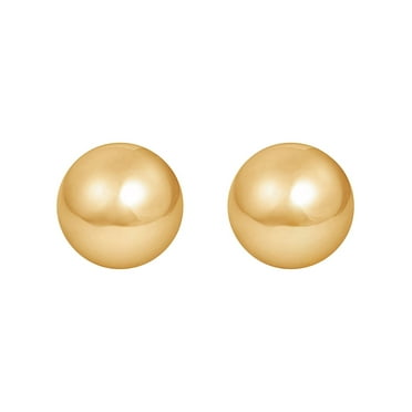 Brilliance Fine Jewelry 10K Yellow Gold 4MM Hollow Ball Stud Earrings