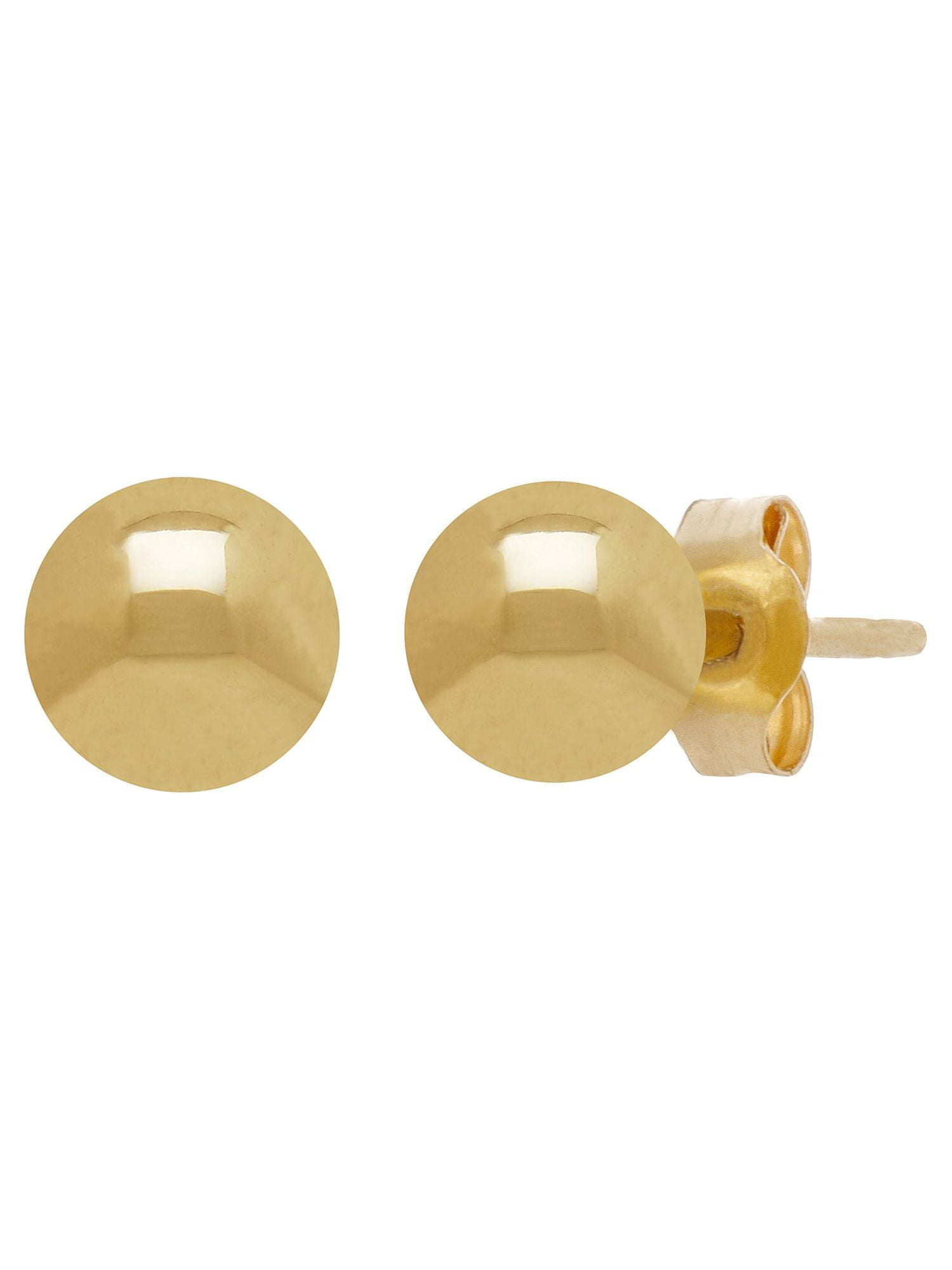 Brilliance Fine Jewelry 10K Yellow Gold 5MM Hollow Ball Stud Earrings
