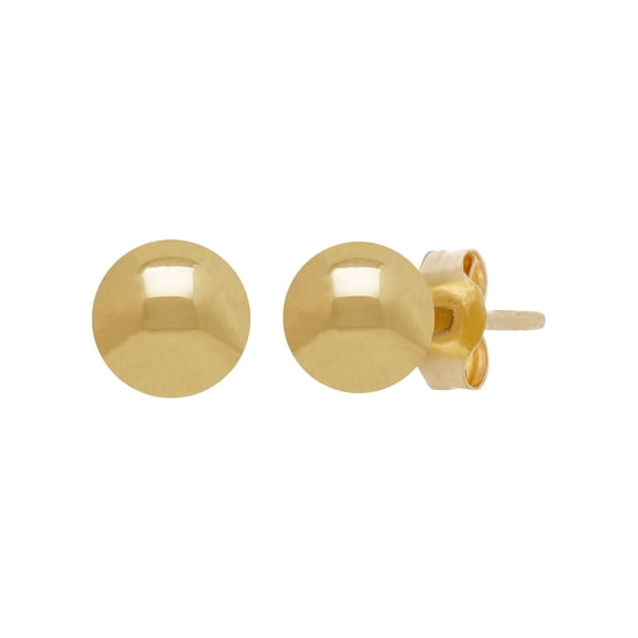 Brilliance Fine Jewelry 10K Yellow Gold 5MM Hollow Ball Stud Earrings