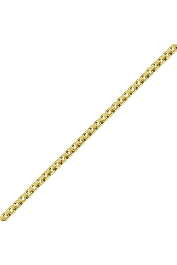 10K Yellow Gold DC Box Chain Necklace, 20"
