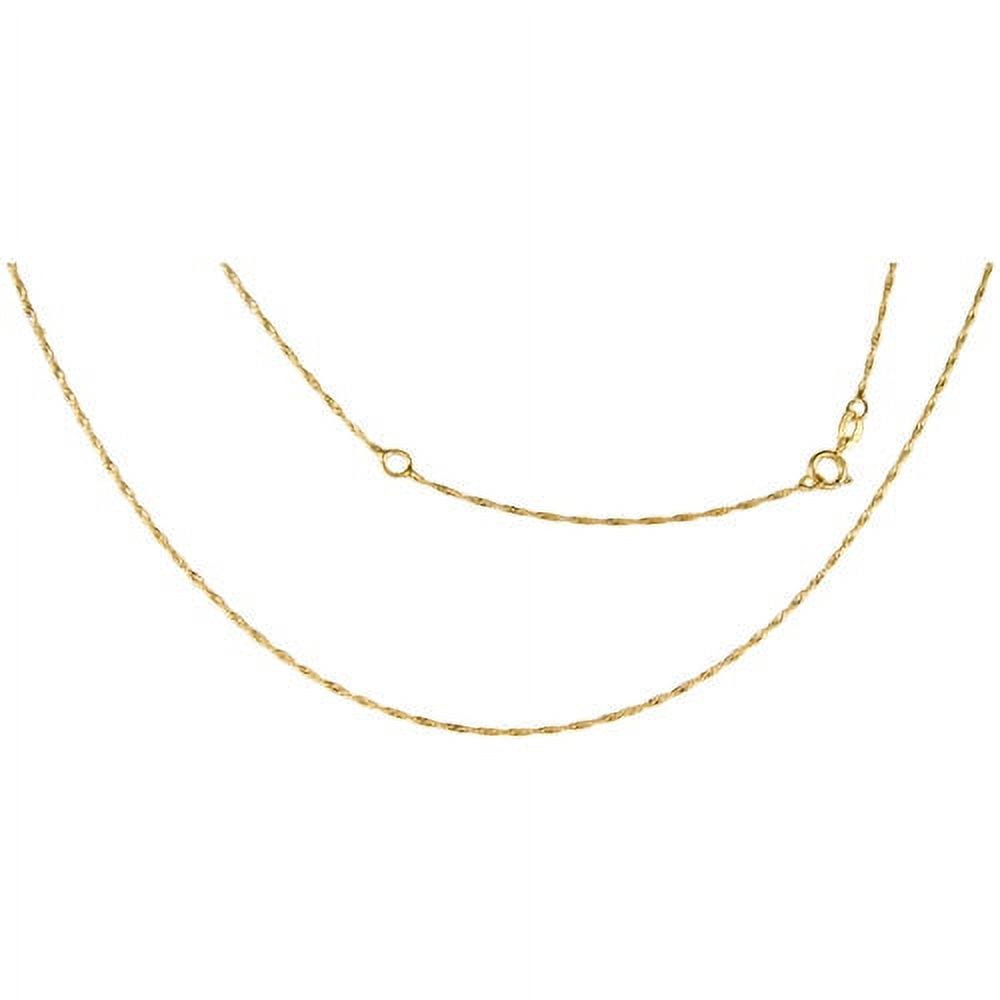 Brilliance Fine Jewelry 10K Yellow Gold DC Singapore Chain Adj Necklace, 18"-20"