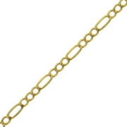 Brilliance Fine Jewelry 10K Yellow Gold Figaro Chain Necklace, 20"