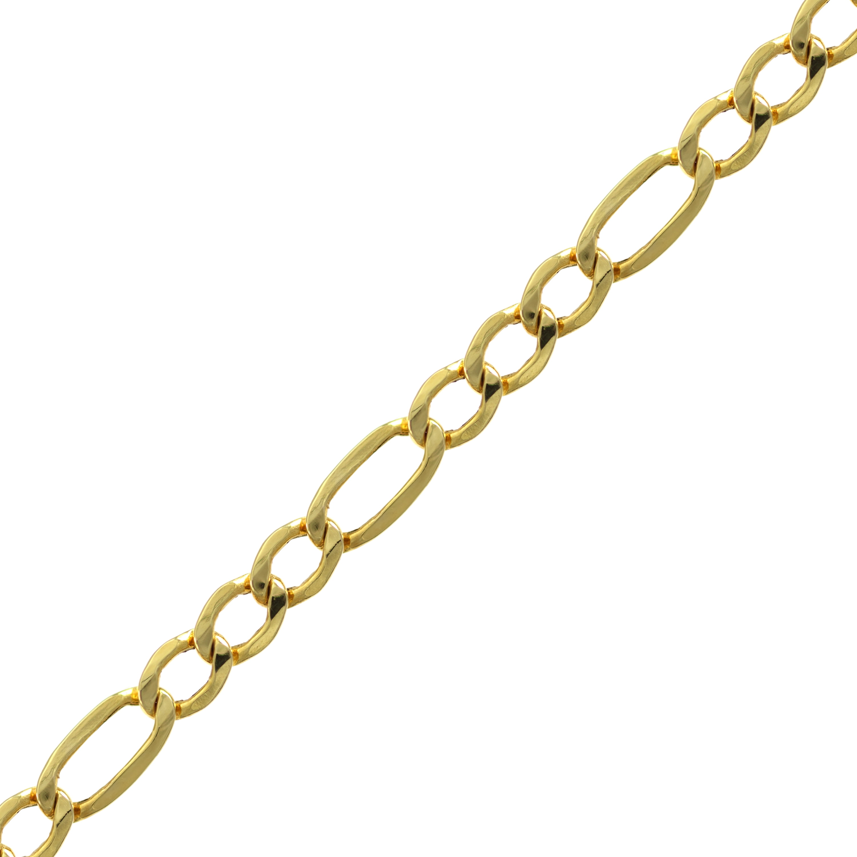 Brilliance Fine Jewelry 10K Yellow Gold Figaro Chain Necklace, 22