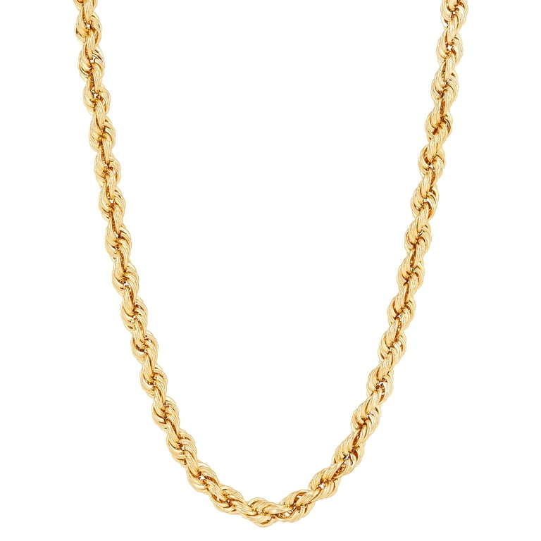 Brilliance Fine Jewelry 10K Yellow Gold Hollow 4.85MM 4.90MM Rope