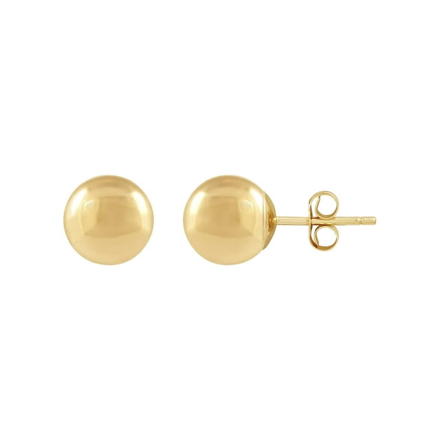 Brilliance Fine Jewelry 10K Yellow Gold Hollow 7MM Ball Studs Earrings ...