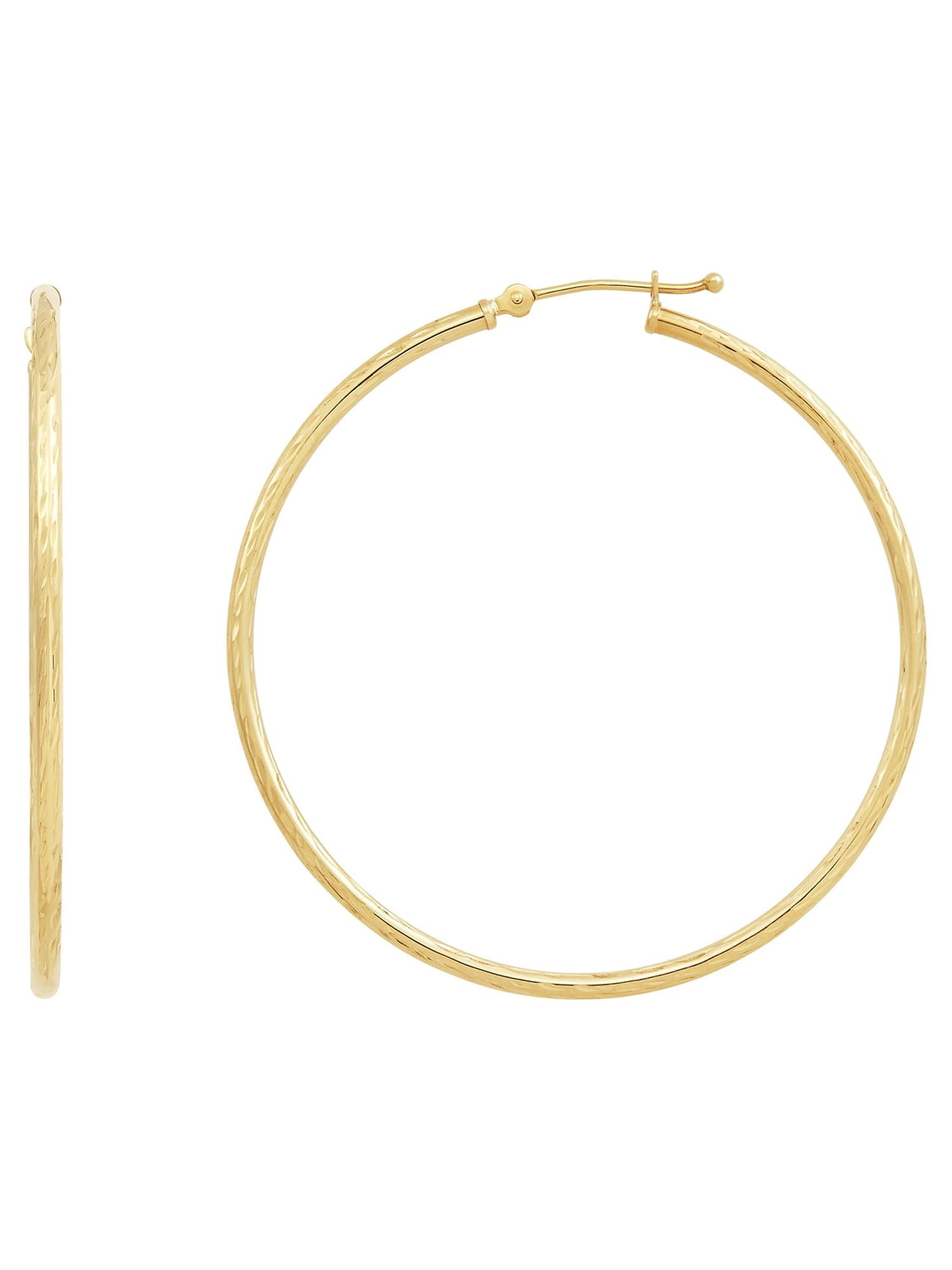 Brioche 10kt yellow gold hoop earrings
