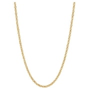 Brilliance Fine Jewelry 10K Yellow Gold Infinity 2.45MM Hollow Rope Necklace, 18"