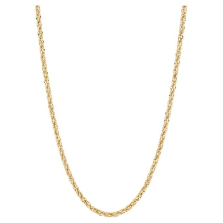 Brilliance Fine Jewelry 10K Yellow Gold Infinity 2.45MM Hollow Rope Necklace, 20"