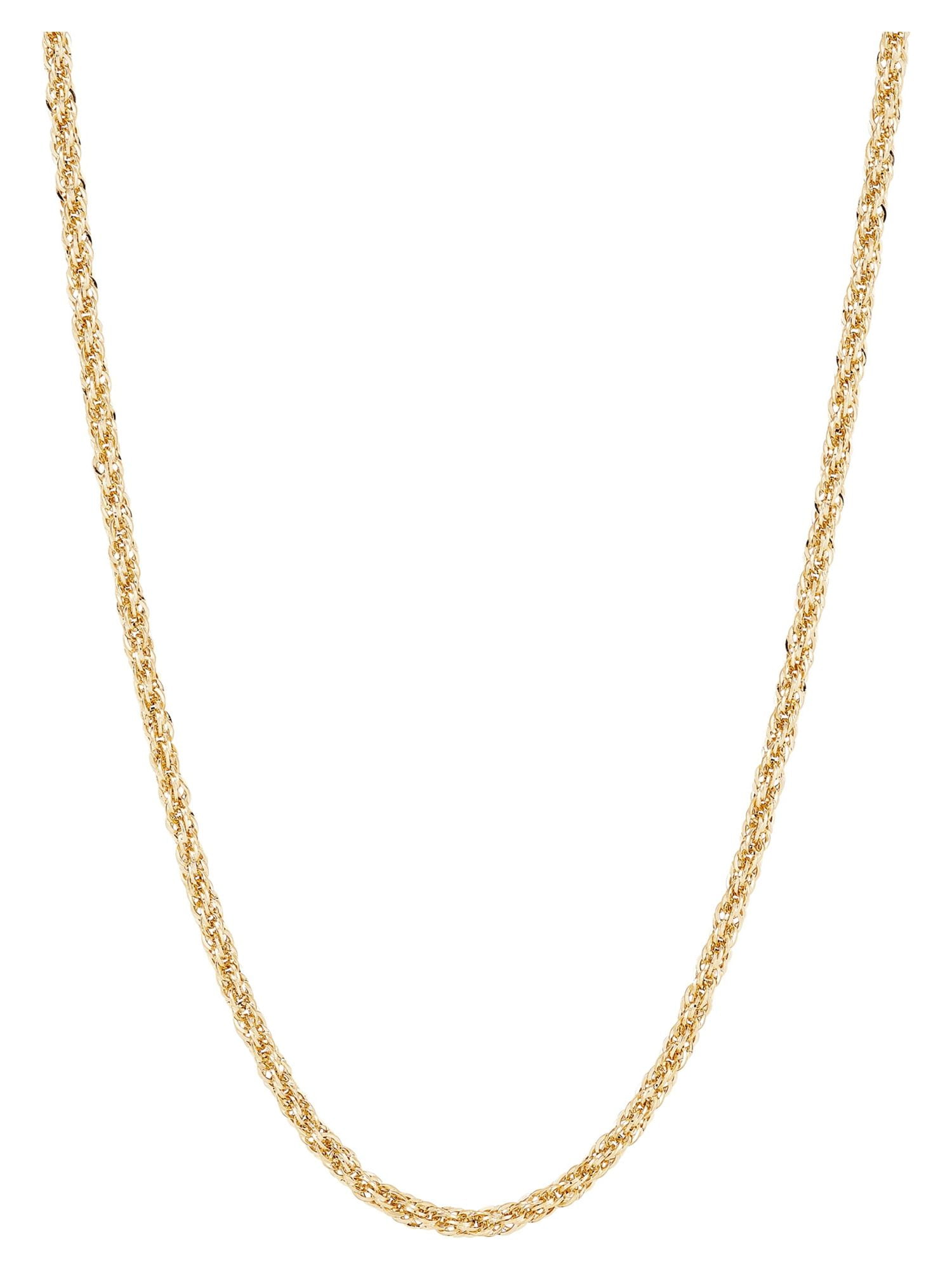 Brilliance Fine Jewelry 10K Yellow Gold Infinity 2.45MM Hollow Rope Necklace, 24"