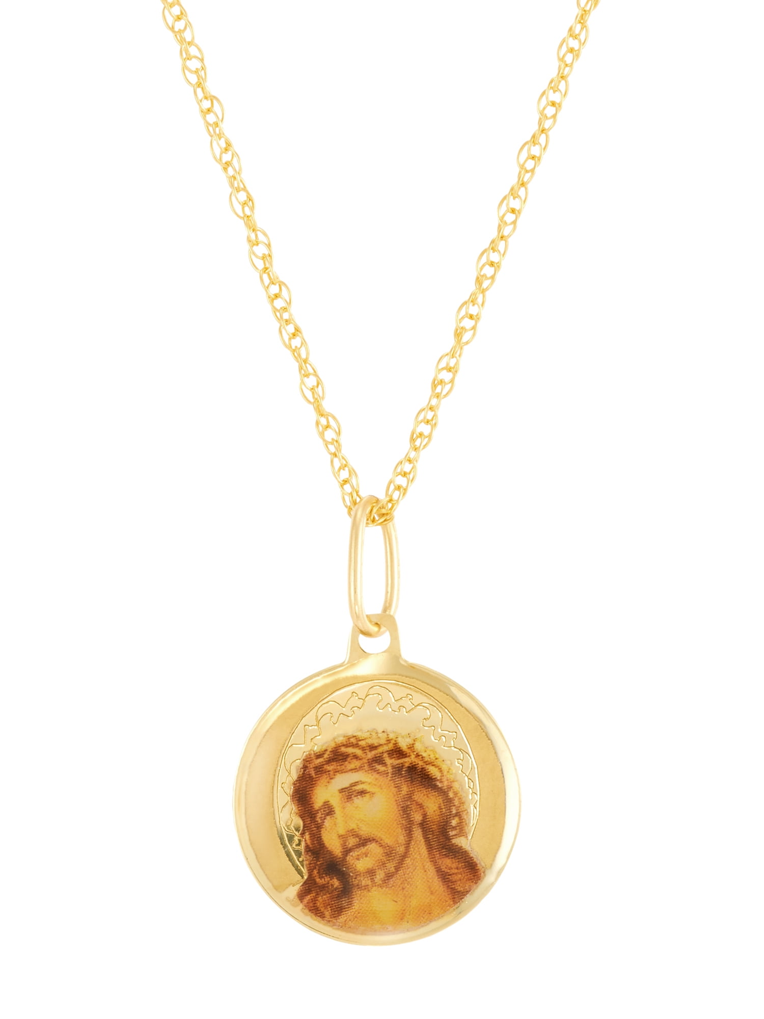 Mary Baby Jesus Necklace Pendant Solid 14k Yellow Gold Cuban Curb Chai –  The Jewelry Gallery of Oyster Bay