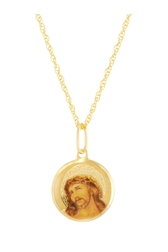 10K Yellow Gold Jesus Adjustable Gold Filled Chain,20"