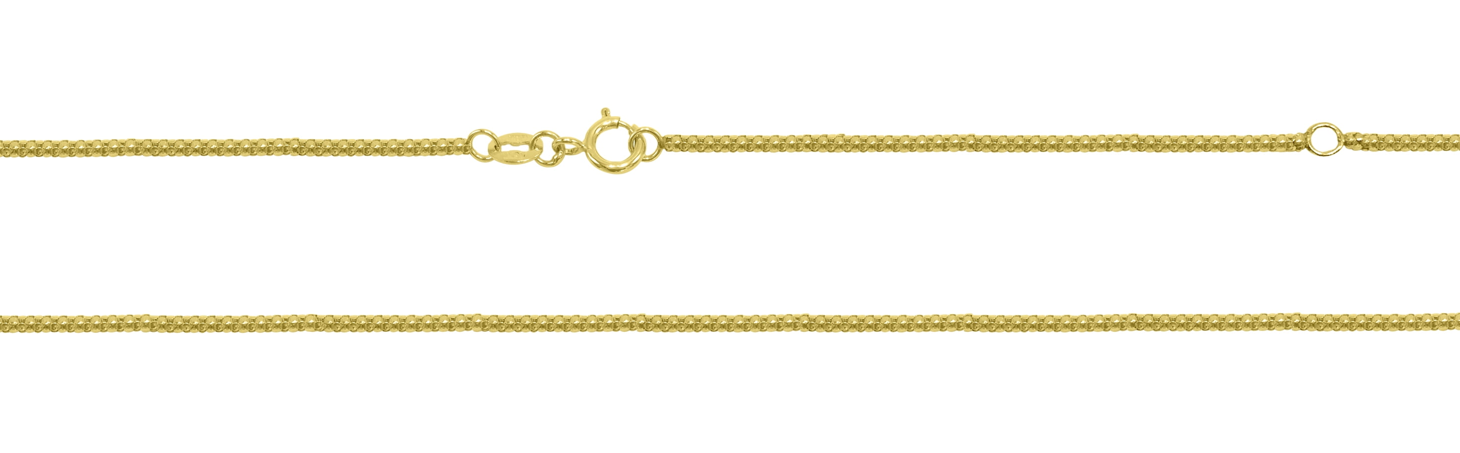 Brilliance Fine Jewelry 10K Yellow Gold Popcorn Chain Adult Women's Necklace, 16"+2"