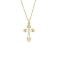 thumbnail image 1 of Brilliance Fine Jewelry 10K Yellow Gold with Rhodium Cross Pendant,18", 1 of 6