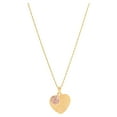 thumbnail image 1 of Brilliance Fine Jewelry 10K Yellow and Pink Gold Flower Heart Disk on Gold Filled Necklace,18", 1 of 5