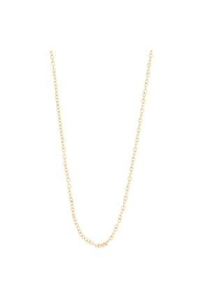 14 KT Yellow Gold Adjustable 16"-18" Unisex Cable Chain