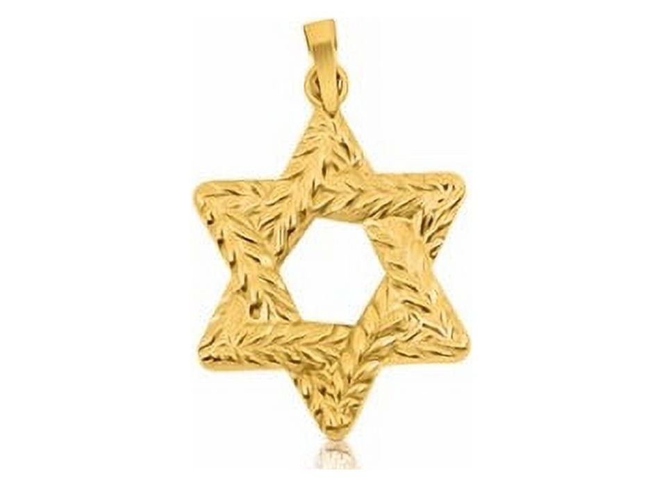 Brilliance Fine Jewelry 14 KT Yellow Gold Braided Jewish Star Of David Pendant