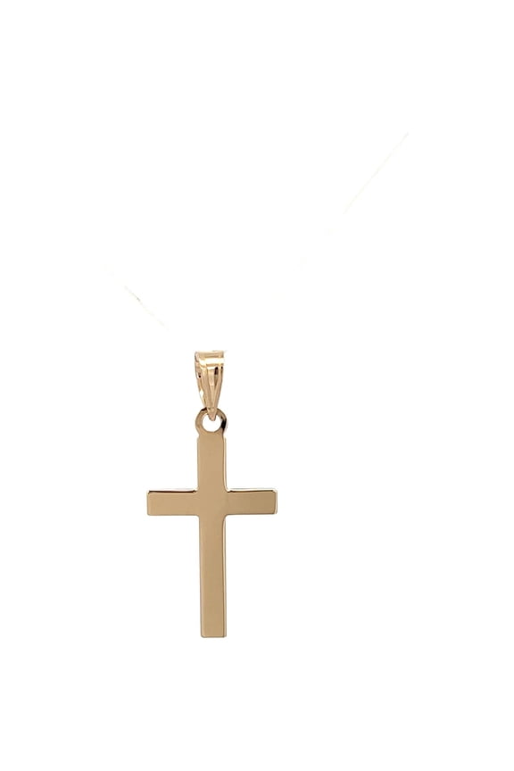 14 KT Yellow Gold High Polished Unisex Cross Pendant
