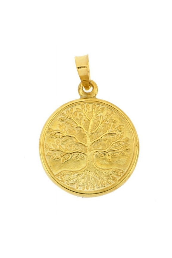 14 KT Yellow Gold Tree of Life Charm Pendant
