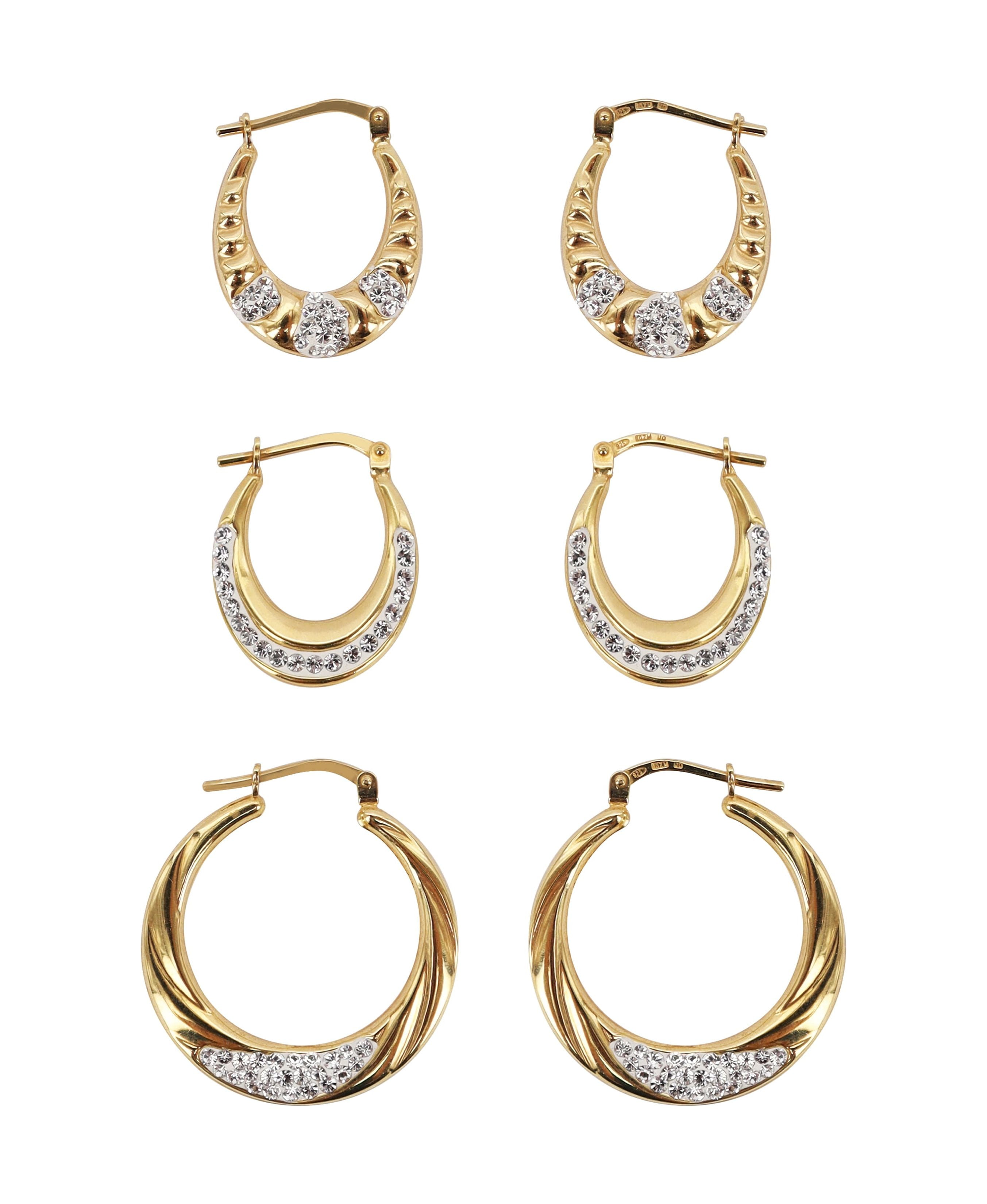 Brilliance Fine Jewelry 14K Gold Plated Sterling Silver Adult Hoop Earrings Set Adults 3 Pairs ae39dd47 6d8e 4939 a25f cb0e4c4ddc91.1fbcd674d1aef06f258cdbe8e3674108