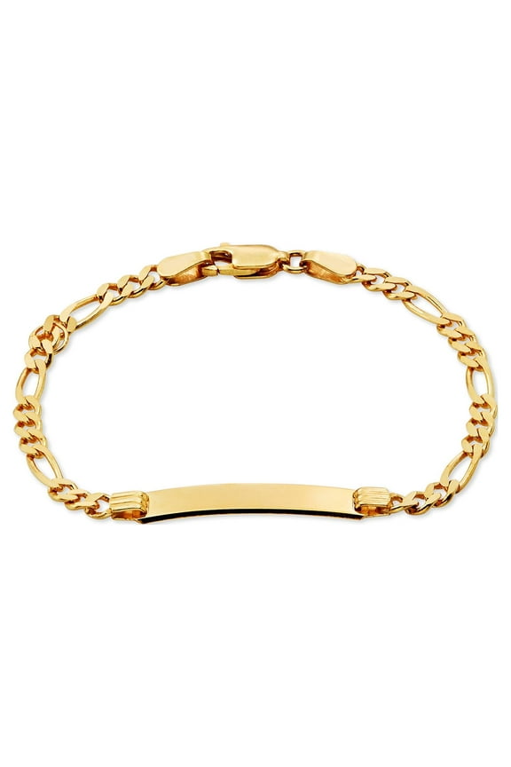 14K Gold Plated Sterling Silver Children's Figaro ID Bracelet, 5 +0.5