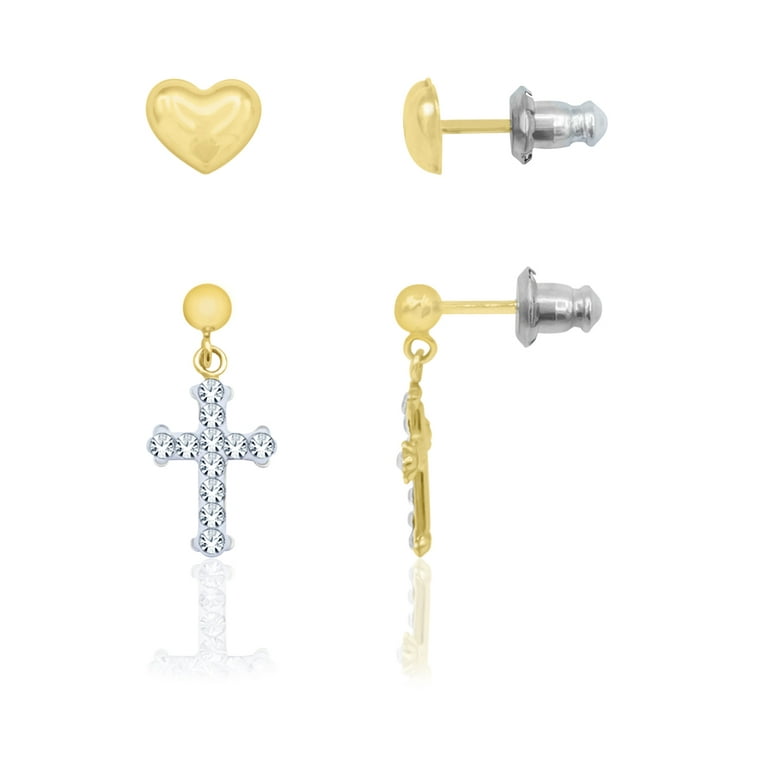 Brilliance Fine Jewelry 14K Gold Plated Sterling Silver Crystal