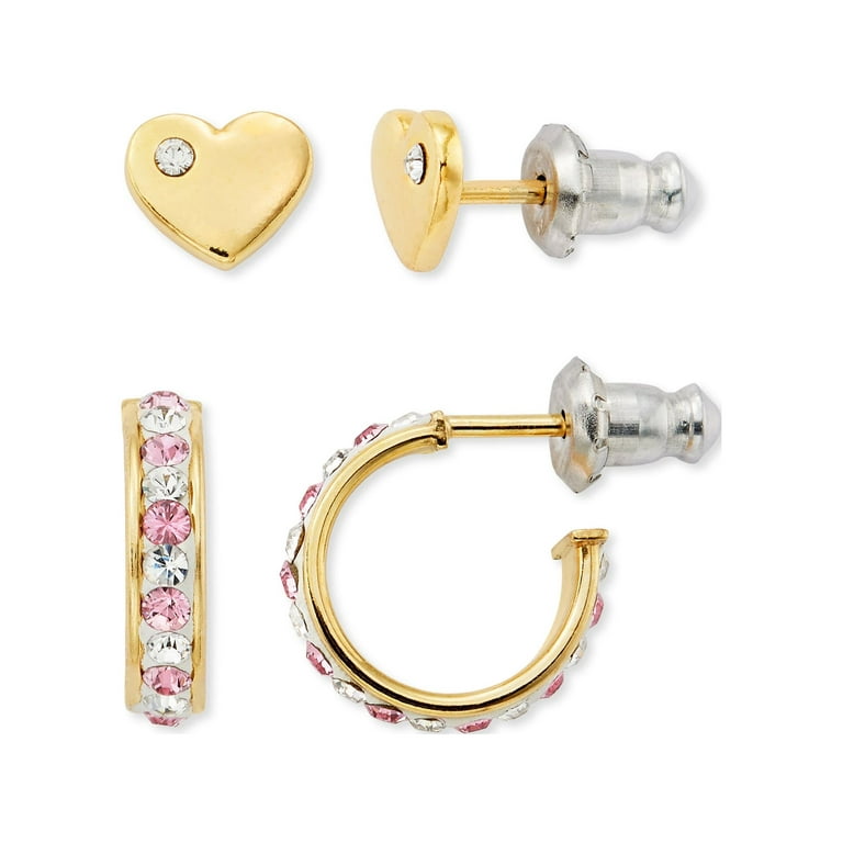 Brilliance Fine Jewelry 14K Gold Plated Sterling Silver Crystal