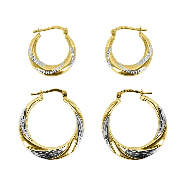 Brilliance Fine Jewelry 14K Gold Plated Sterling Silver and