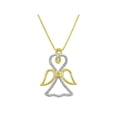 thumbnail image 1 of Brilliance Fine Jewelry 14kt Yellow Gold over Sterling Silver 1/10 Carat T.W. Diamond Angel Pendant, 18, 1 of 3