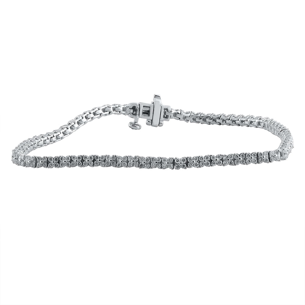 Brilliance Fine Jewelry 2 Carat T.W. Lab Grown Diamond Women Tennis Bracelet in 925 Sterling Silver