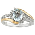 Free Shipping! Brilliance Fine Jewelry Aquamarine Diamond Accent Ring