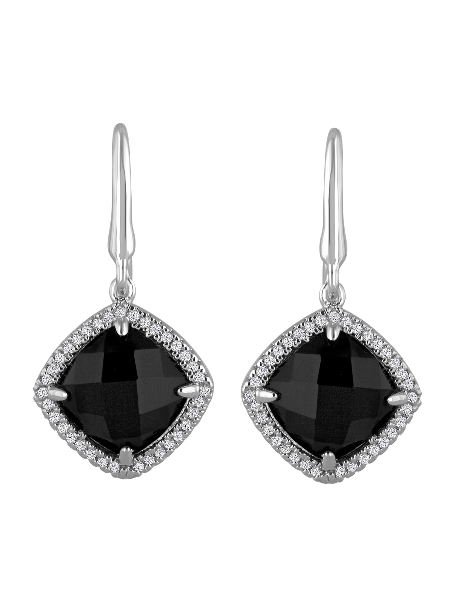 Ladies Brilliance Fine Jewelry Sterling Silver Simulated Black Onyx