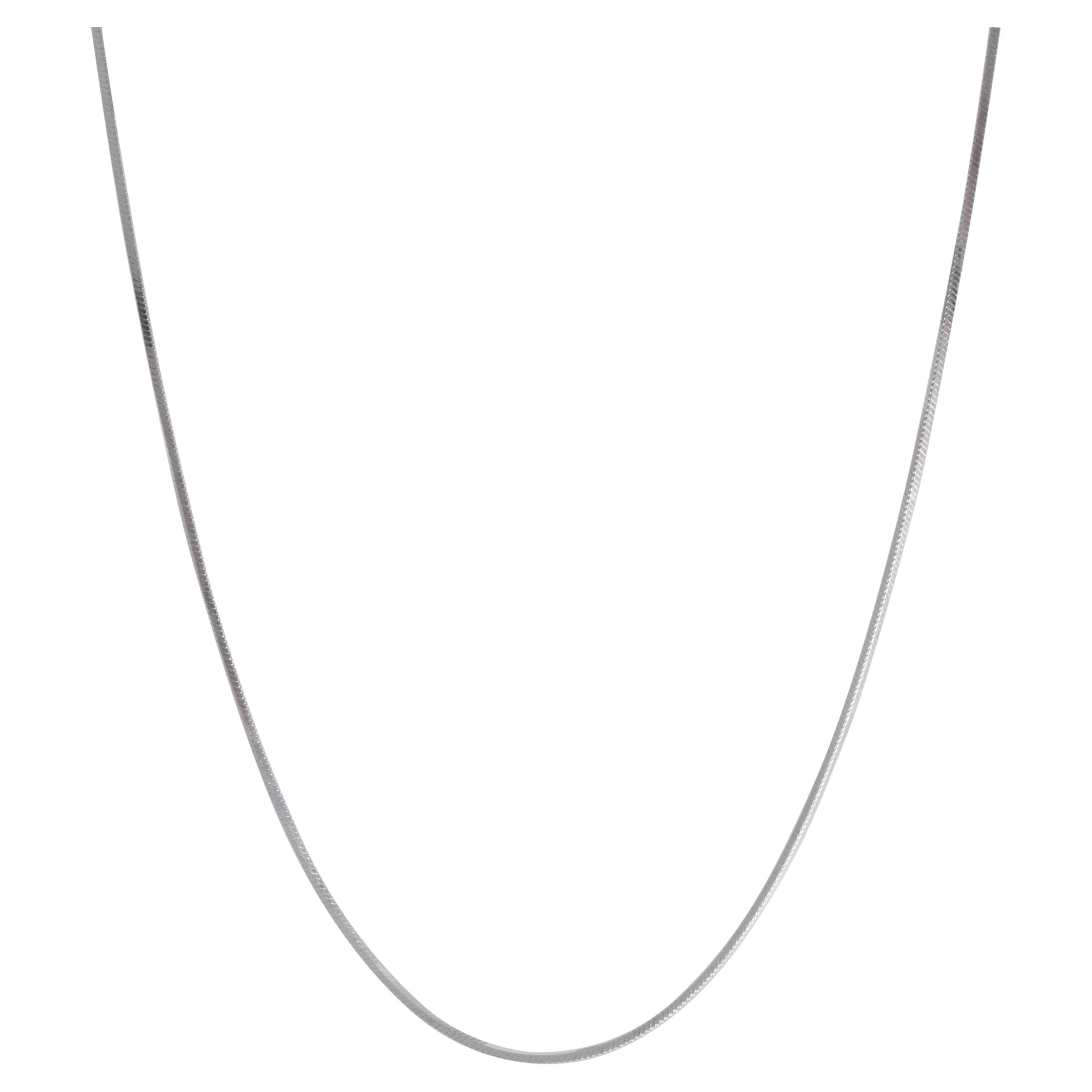 Brilliance Chain Necklace Sterling Silver Square Snake 24in