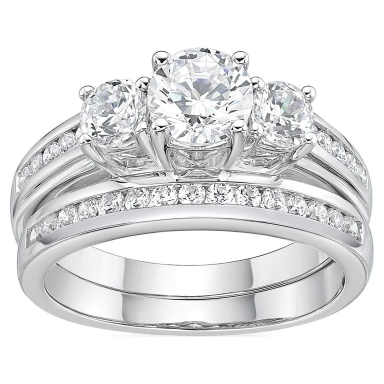 Brilliance Fine Jewelry Classic Simulated White Diamond Engagement