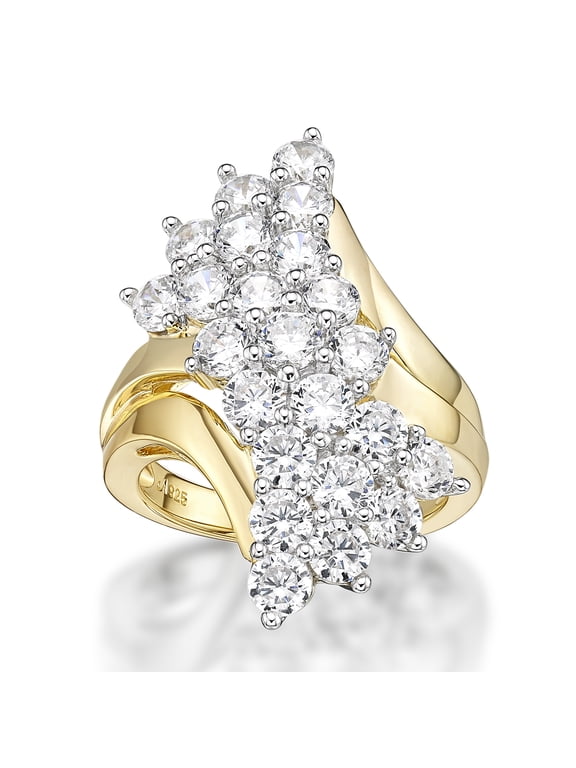 Cocktail Rings, 14K Yellow Gold-Plated 925 Sterling Silver
