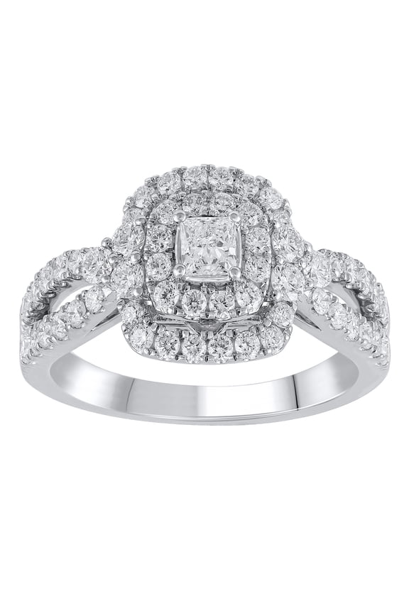Composite Lab Grown Diamond Engagement Women Ring 1 ct Sterling Silver