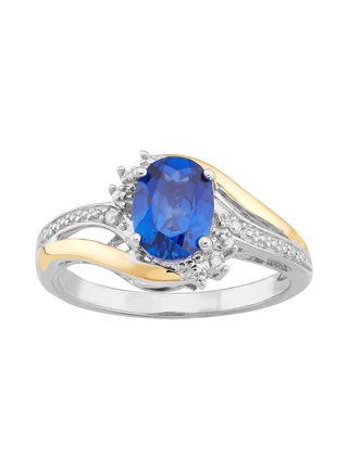 Sterling Silver Birthstone Toe Ring Sapphire (SYN) - September