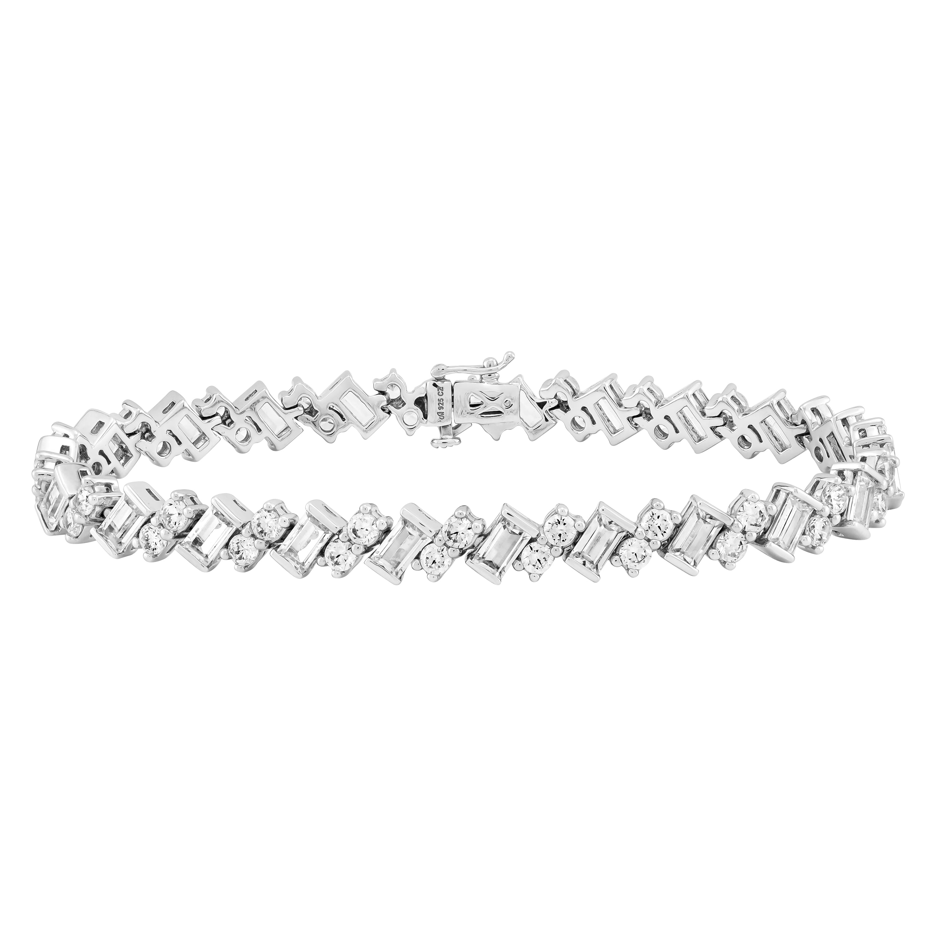 Brilliance Fine Jewelry Criss Cross Simulated White Diamond Tennis