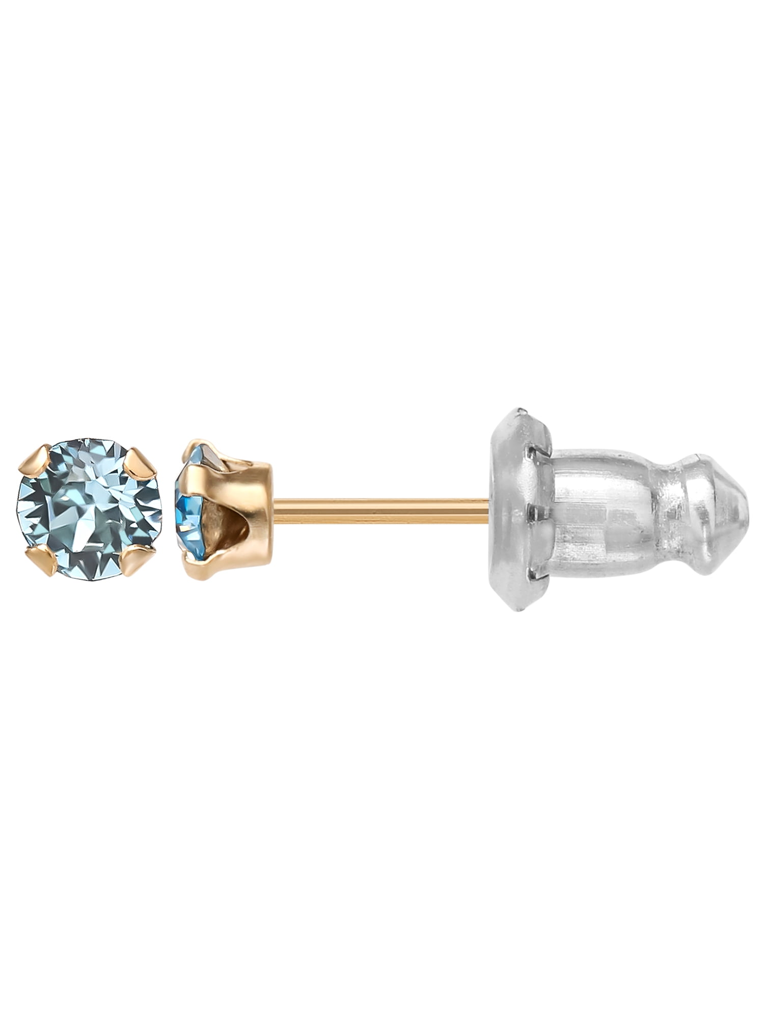 Brilliance Fine Jewelry Crystal Stud Earrings, 14K, Yellow Gold, 2.50''
