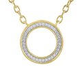 thumbnail image 1 of Ladies Brilliance Fine Jewelry Diamond Accent Circle Necklace with 14 Kt Plated Sterling Silver, 1 of 1