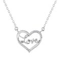 thumbnail image 1 of Brilliance Fine Jewelry Diamond Accent "Love" Heart Necklace Sterling Silver, 1 of 4