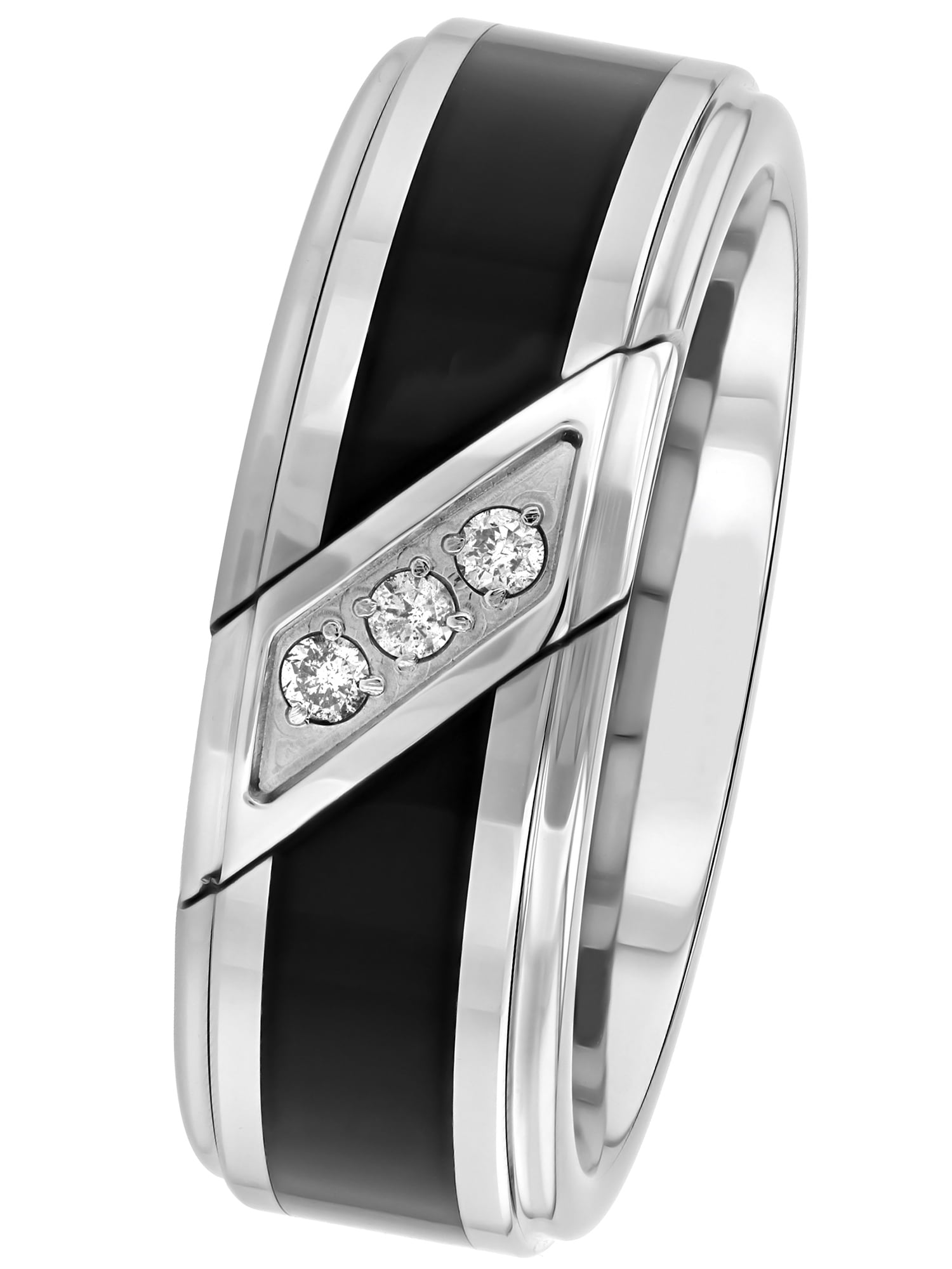 Brilliance Fine Jewelry Men's Tungsten Diamond Accent 8mm Two Tone