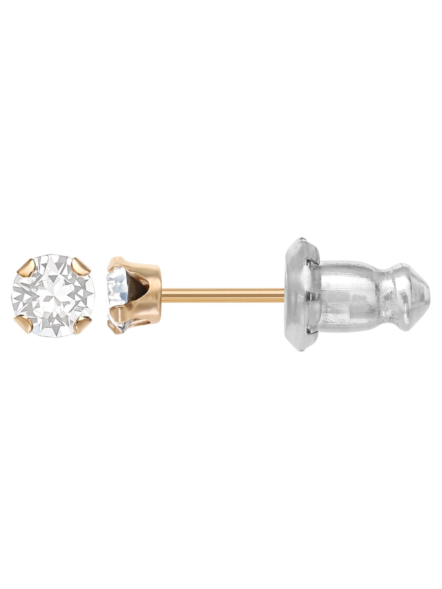 14K Yellow or White Gold Floral Inspired Earring Studs, Fine Jewelry